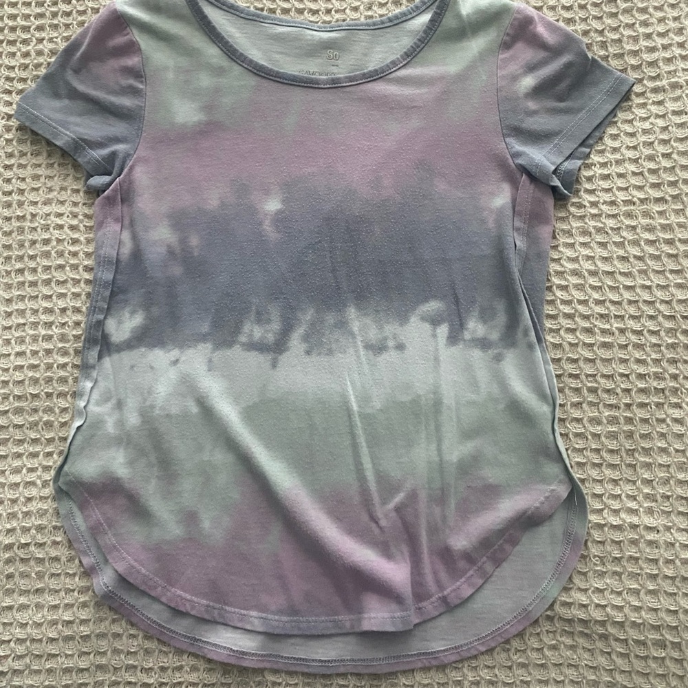 Girls Tie-Dye Short Sleeve Top